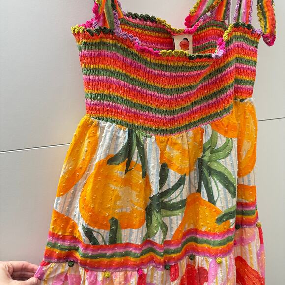 FARM Rio Fruits Scarves Tiered Maxi Dress - Picture 2 of 6
